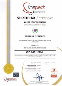 Sin Gıda Sertifika, Sin Gıda Certifi